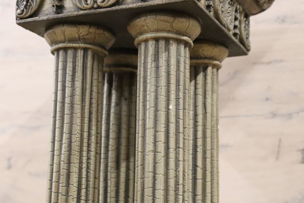 GMFK214A○西洋 ヨーロピアン クラシック オブジェ 玄関飾 置物 装飾柱 アンティーク 樹脂製 ローマ風