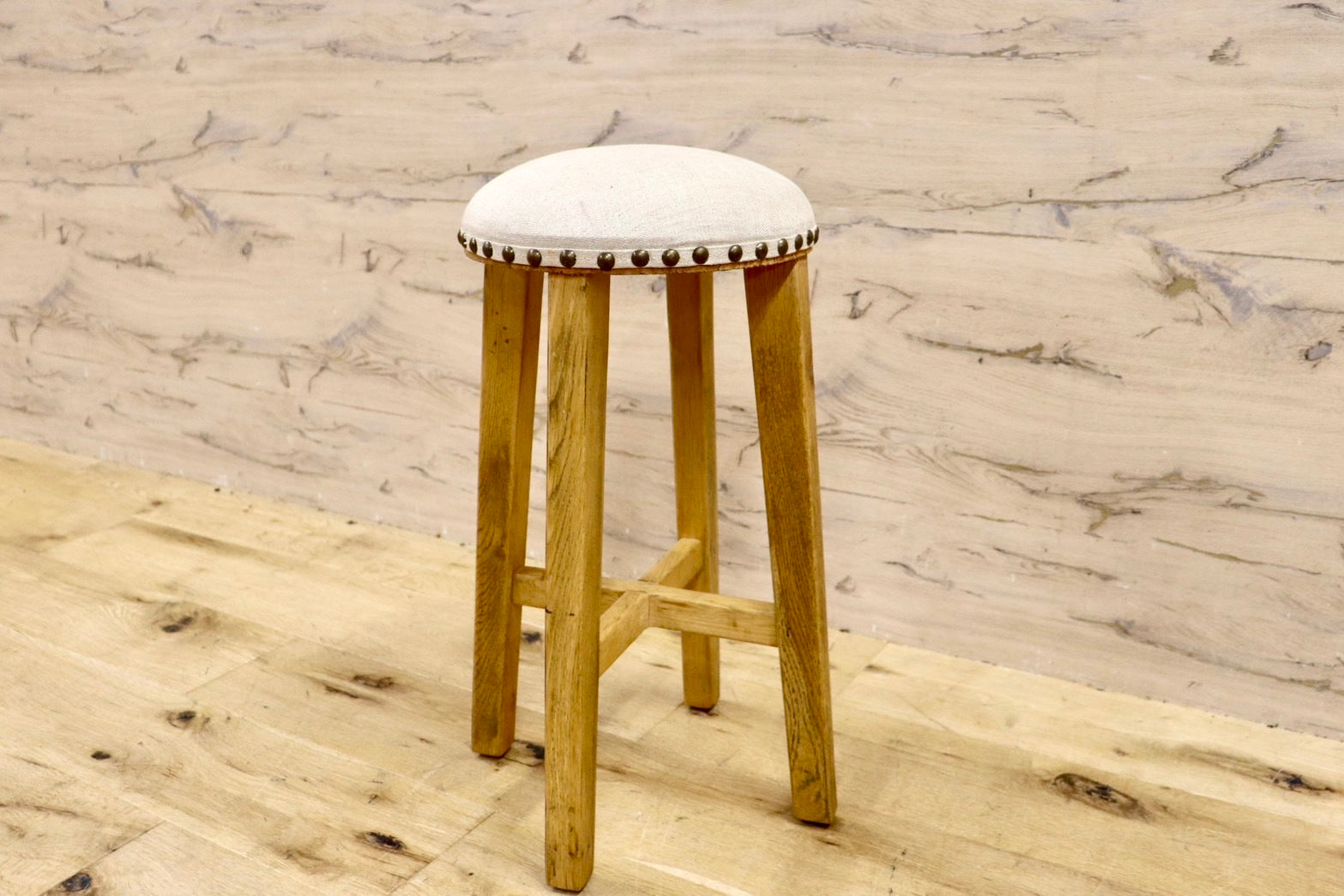 GMHN18○CRASH GATE /クラッシュゲート AN STOOL アンスツール ノットアンティークス 無垢材 スツール キャンバス生地 展示品