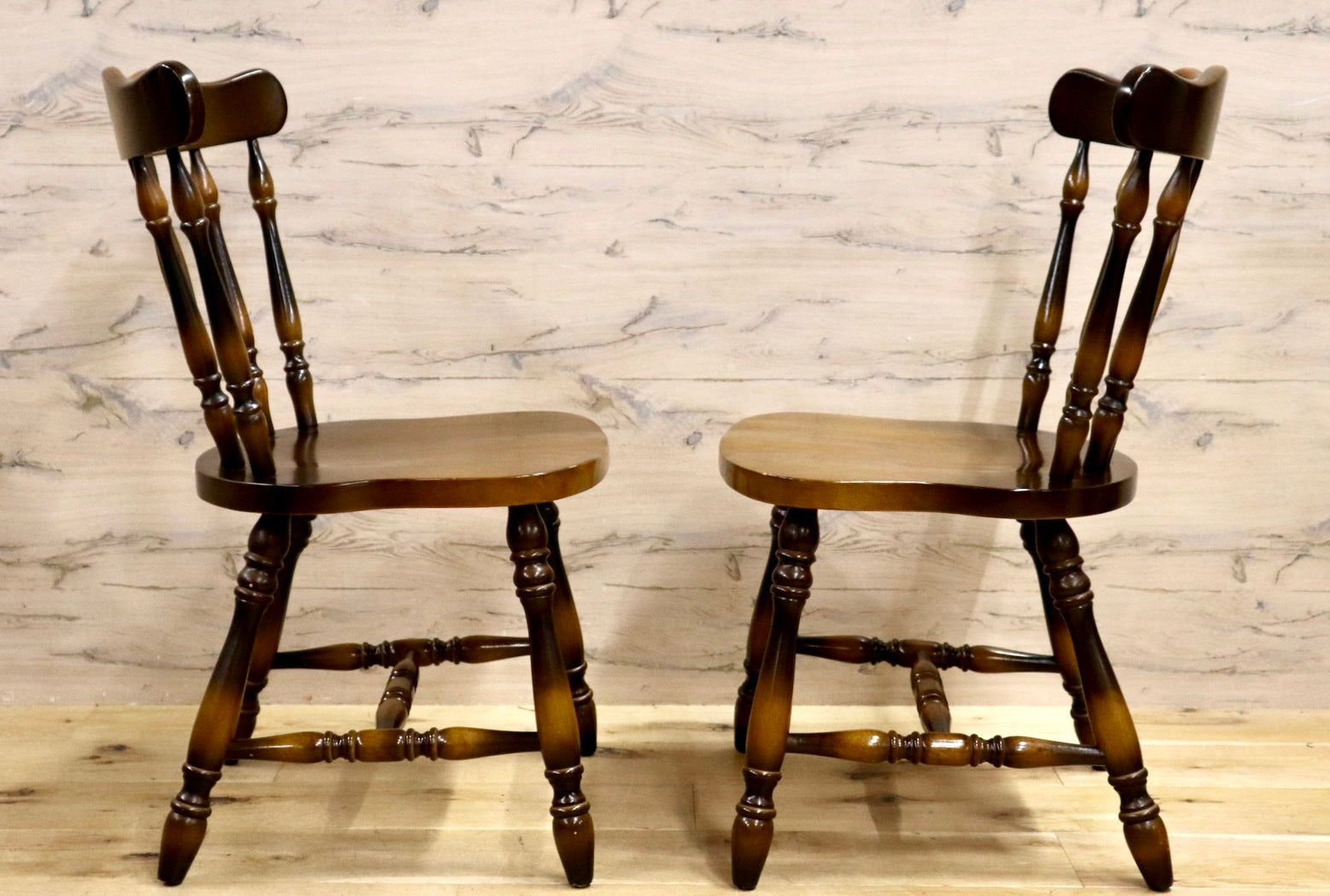 飛騨産業 】キツツキ ウィンザー チェア ダイニング 昭和レトロ B ④