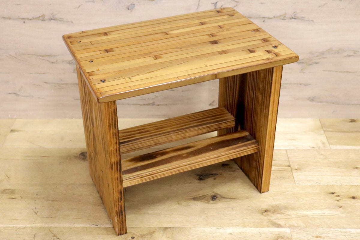 GMHK406A○梅里竹芸 Umezato Bamboo Craft 竹家具 スツール 工芸品 