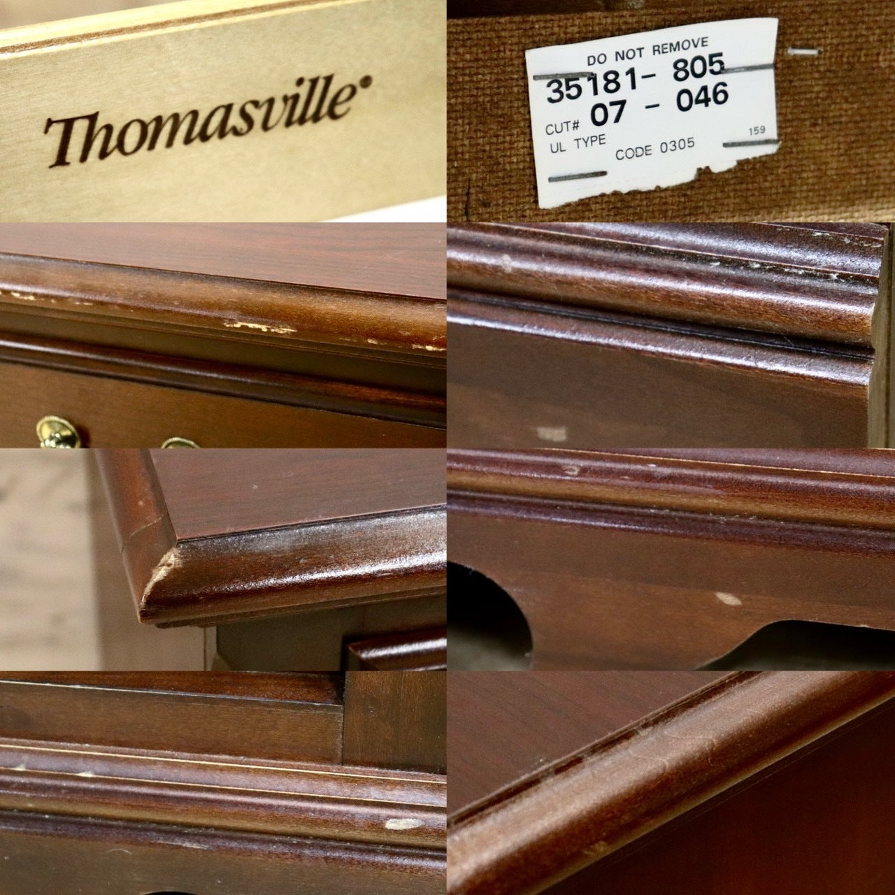 GMHS180P○Thomasville / トーマスビル ナイトテーブル エンドテーブル サイドテーブル 米軍放出家具 アンティーク ヴィンテージ