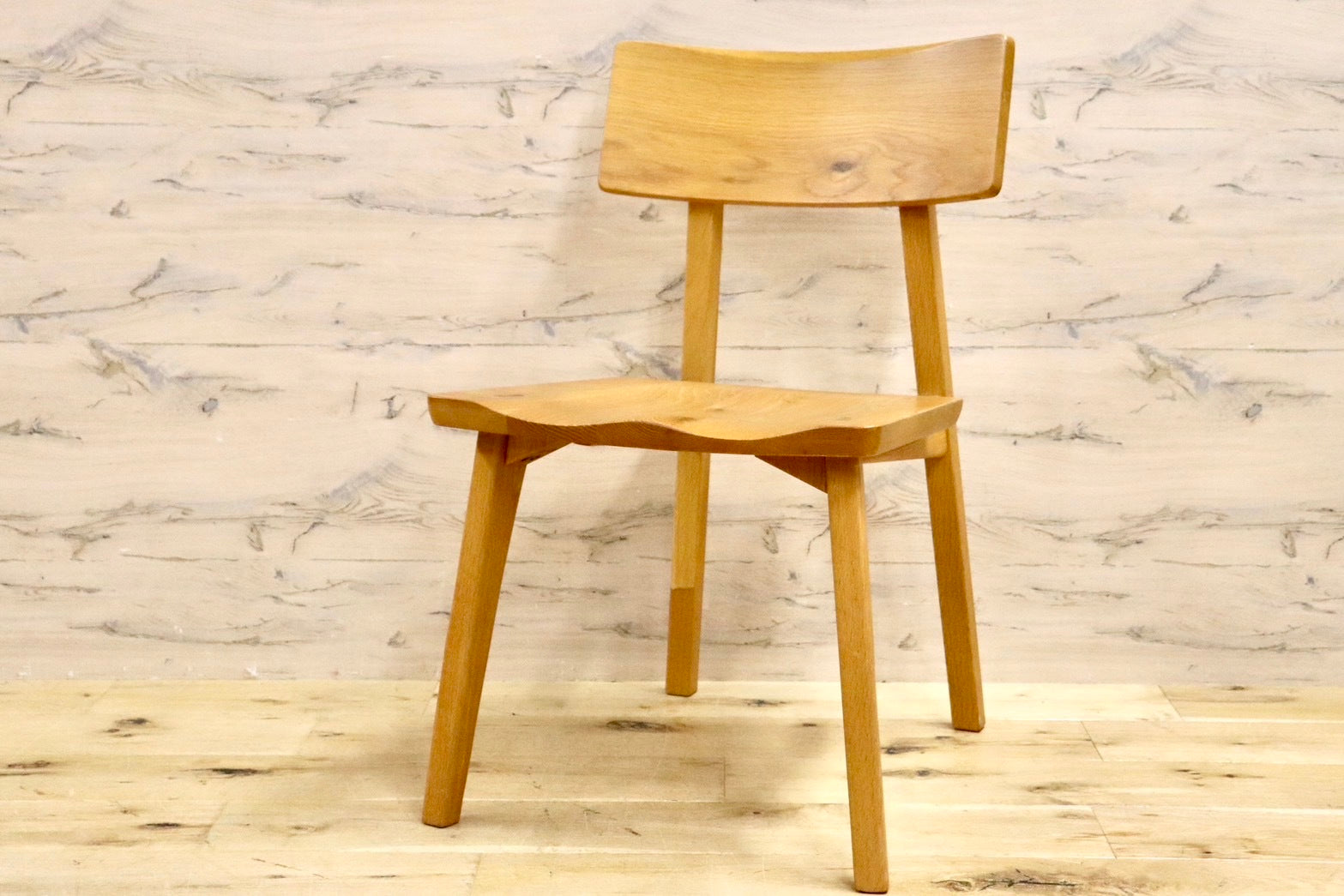 GMHK460B○ダイニングチェア 食卓椅子 天然木 オーク無垢材 北欧 ナチュラル 定価3.3万円