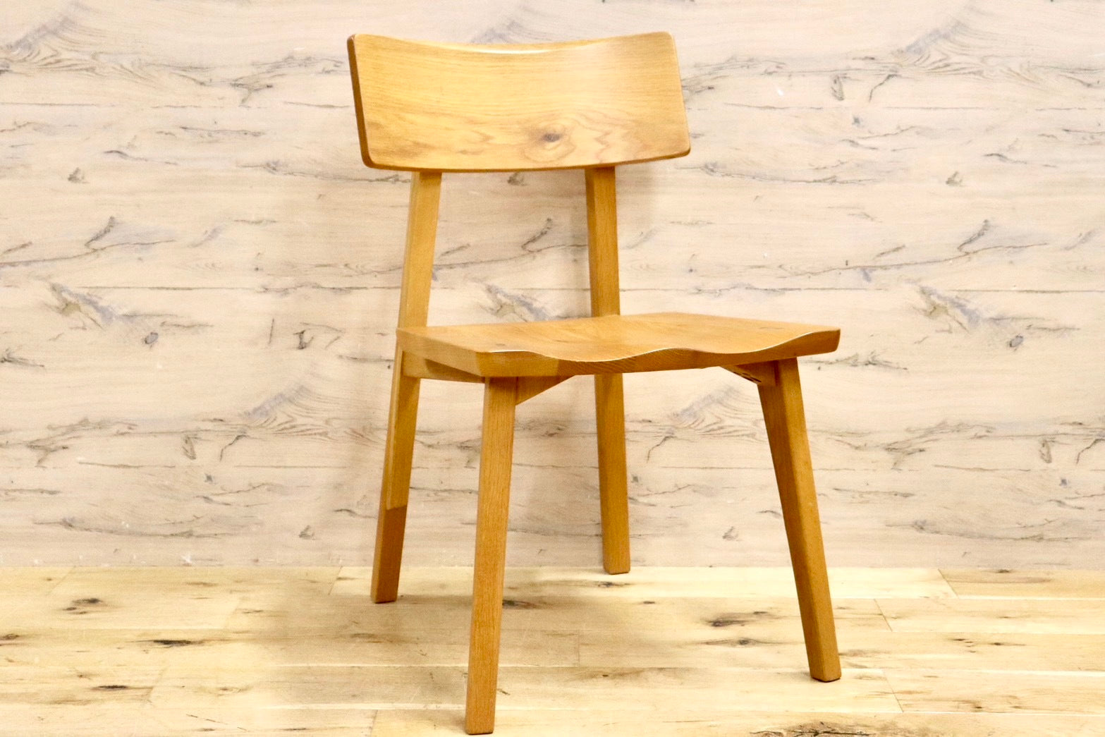 GMHK460B○ダイニングチェア 食卓椅子 天然木 オーク無垢材 北欧 ナチュラル 定価3.3万円