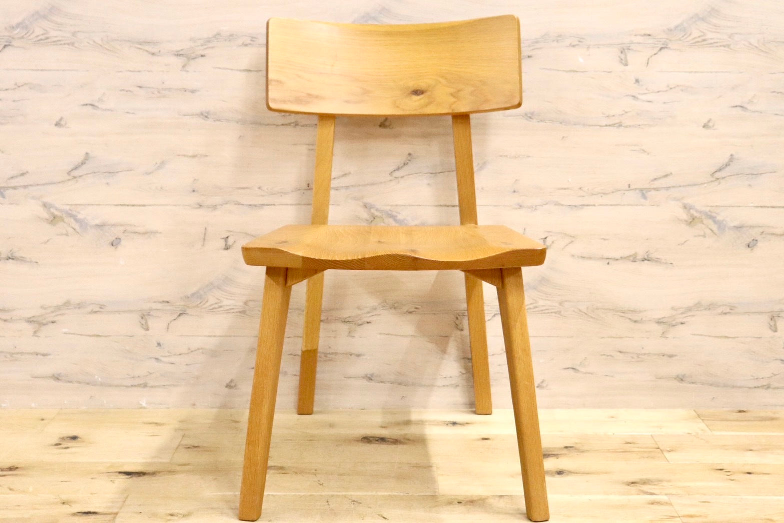 GMHK460B○ダイニングチェア 食卓椅子 天然木 オーク無垢材 北欧 ナチュラル 定価3.3万円