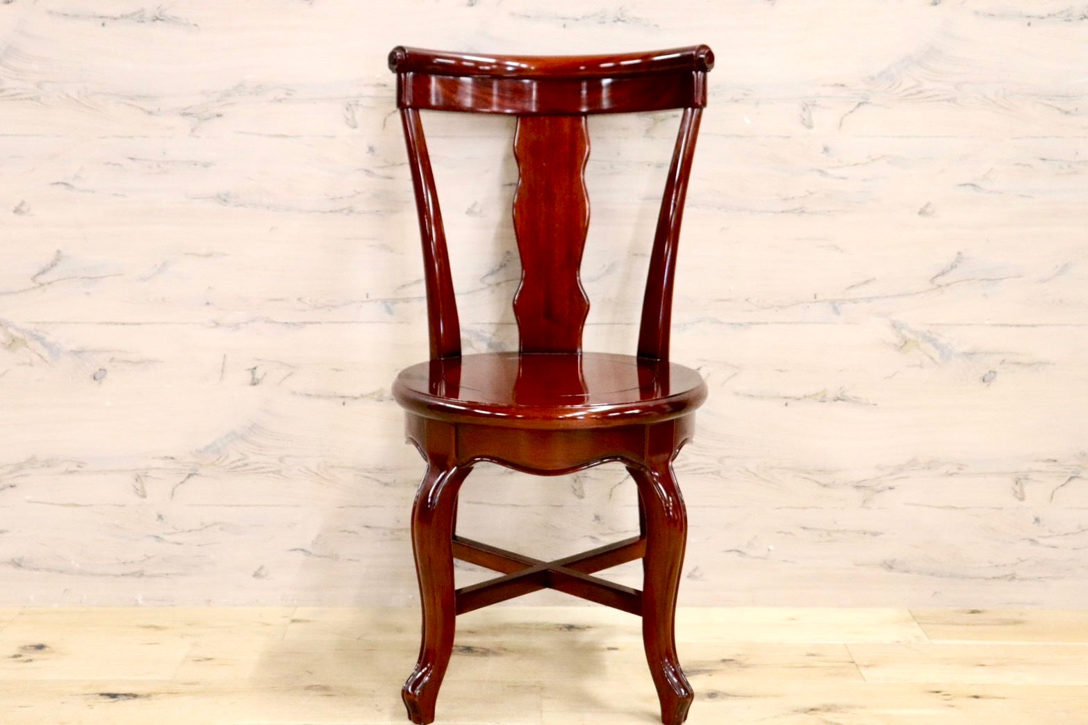 GMHN281B○唐木家具 ダイニングチェア 食卓椅子 花梨材 無垢 中国美術 高級家具 アジアン 展示品