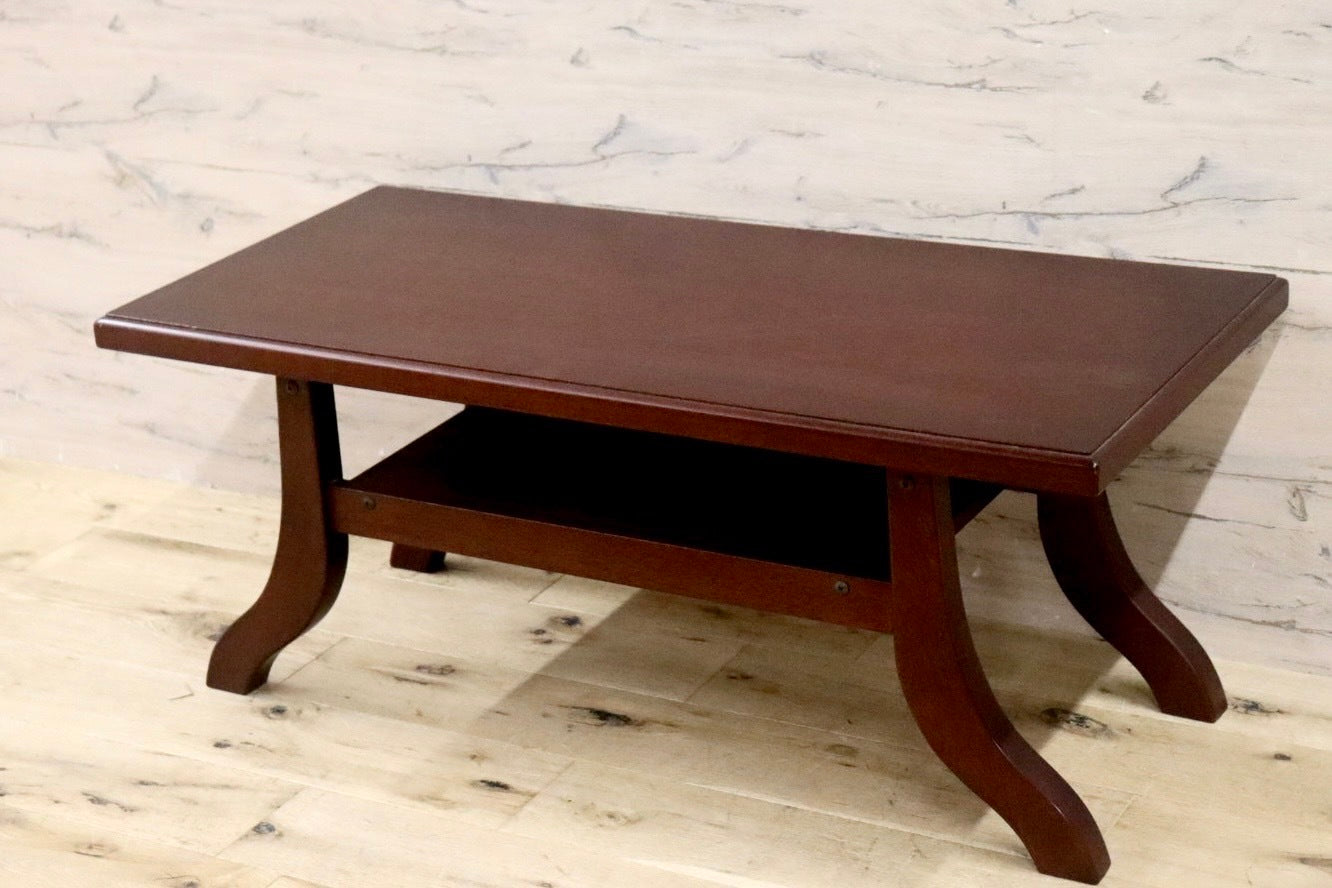 GMHK683○神戸洋家具 アンティーク調 ローテーブル センターテーブル リビングテーブル 客間 応接机 レトロ クラシック 検）メープル不二家