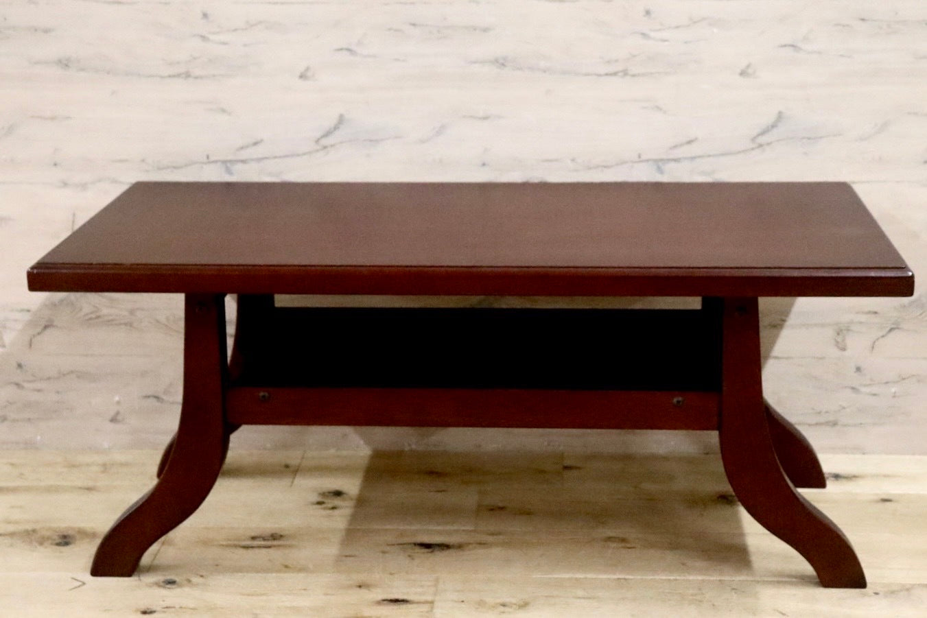 GMHK683○神戸洋家具 アンティーク調 ローテーブル センターテーブル リビングテーブル 客間 応接机 レトロ クラシック 検）メープル不二家