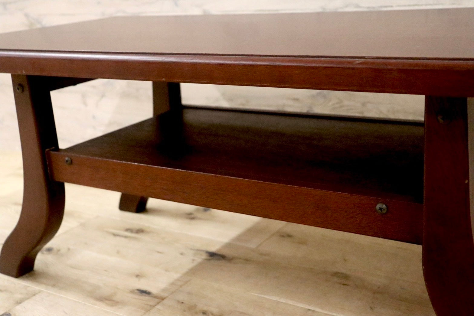 GMHK683○神戸洋家具 アンティーク調 ローテーブル センターテーブル リビングテーブル 客間 応接机 レトロ クラシック 検）メープル不二家