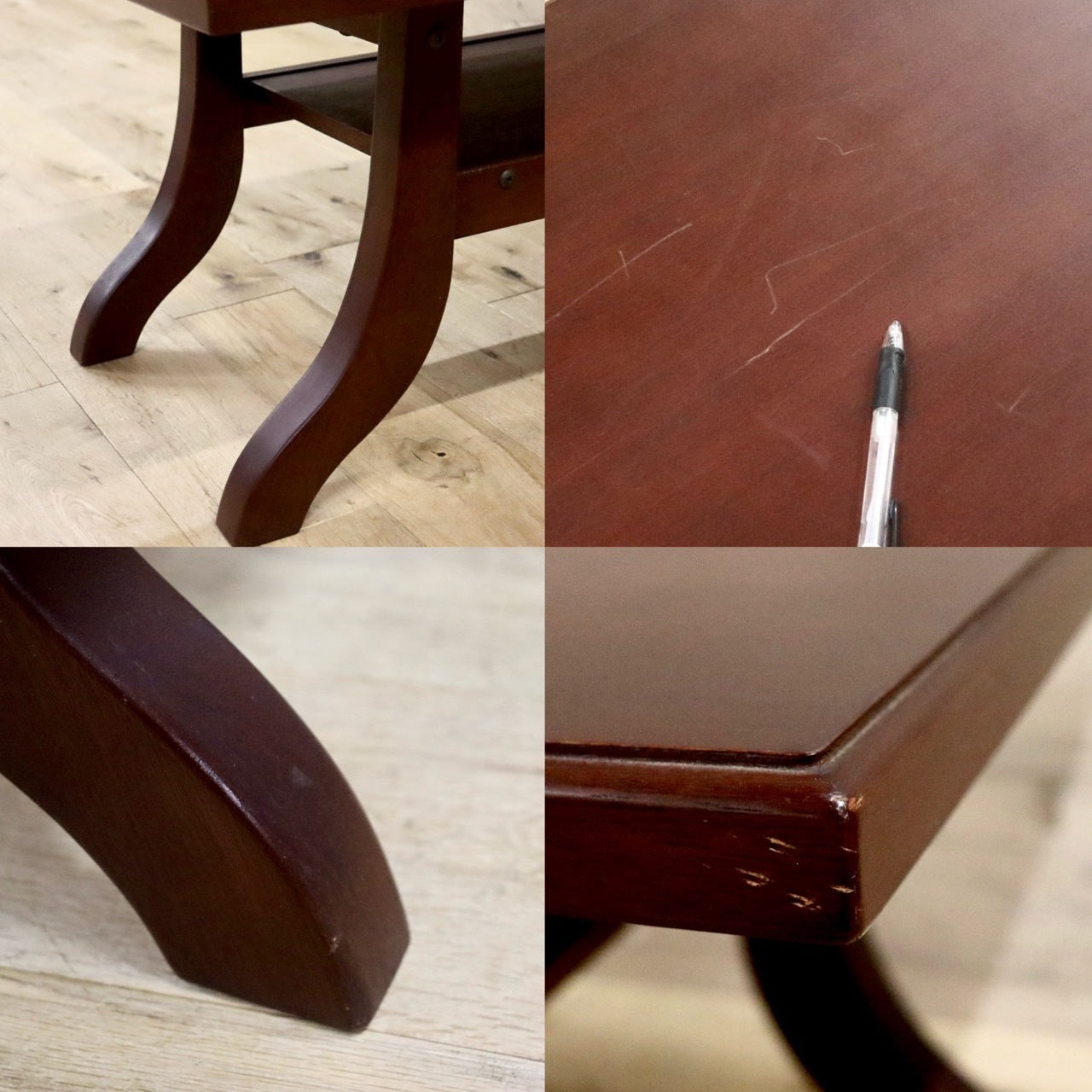 GMHK683○神戸洋家具 アンティーク調 ローテーブル センターテーブル リビングテーブル 客間 応接机 レトロ クラシック 検）メープル不二家