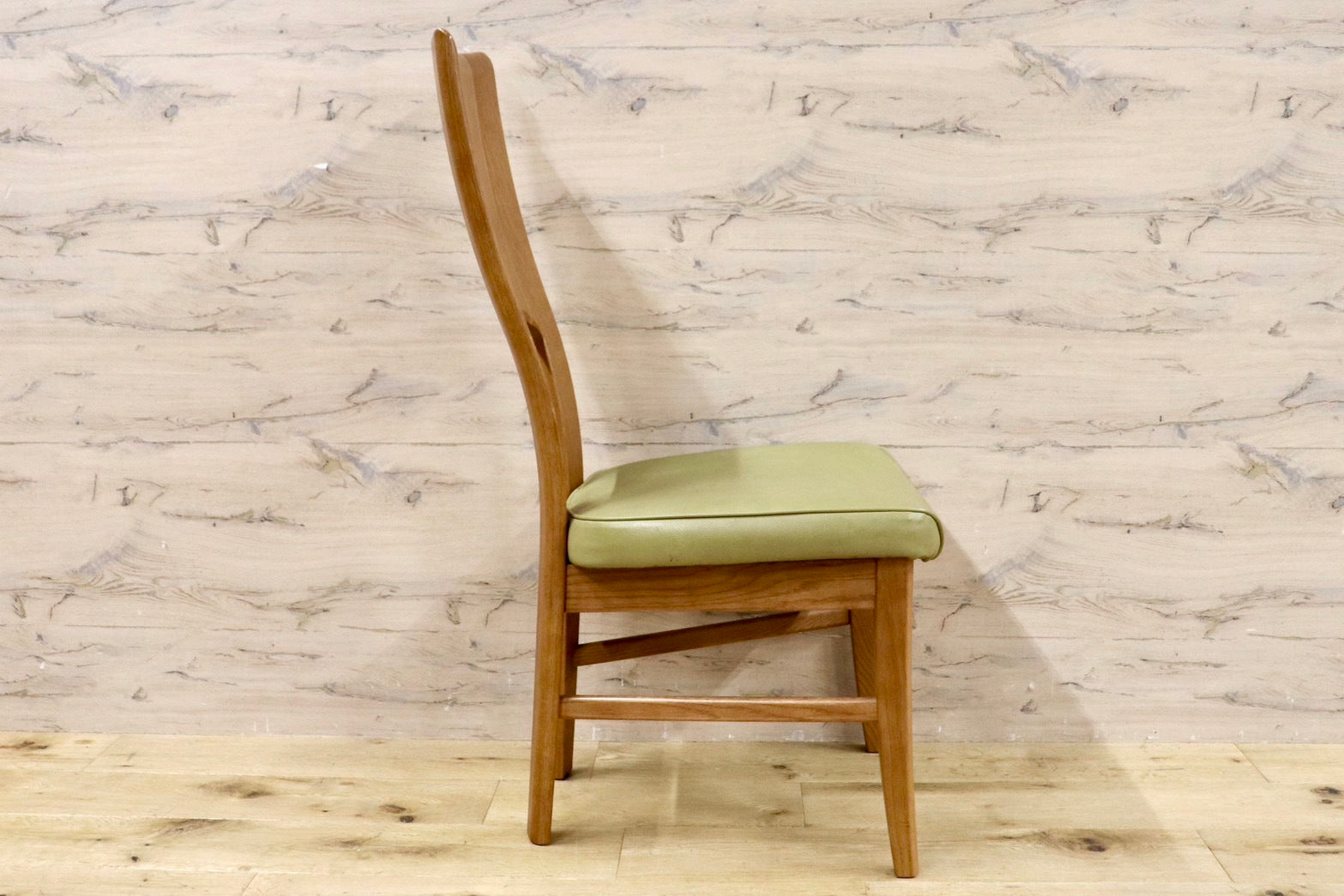 GMHH415○karimoku / カリモク ダイニングチェア アームレスチェア 食卓椅子 国産家具 合皮 ダークグリーン カントリー ナチュラル