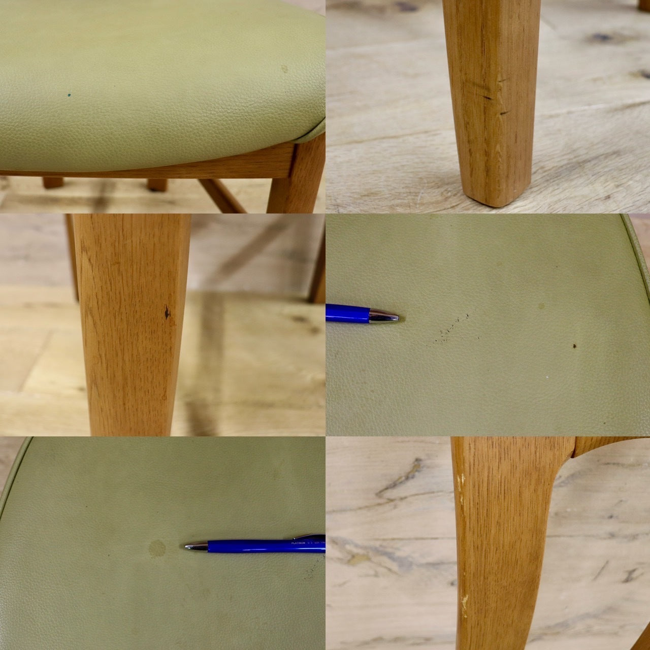 GMHH415○karimoku / カリモク ダイニングチェア アームレスチェア 食卓椅子 国産家具 合皮 ダークグリーン カントリー ナチュラル