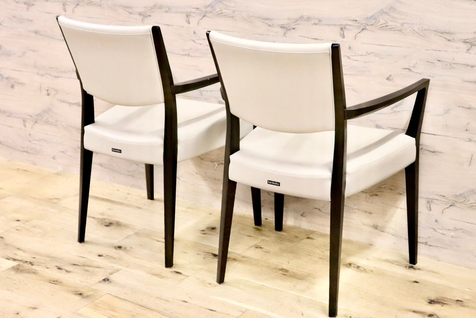 カリモク karimoku ダイニングチェア アームチェア 2脚セット 良品