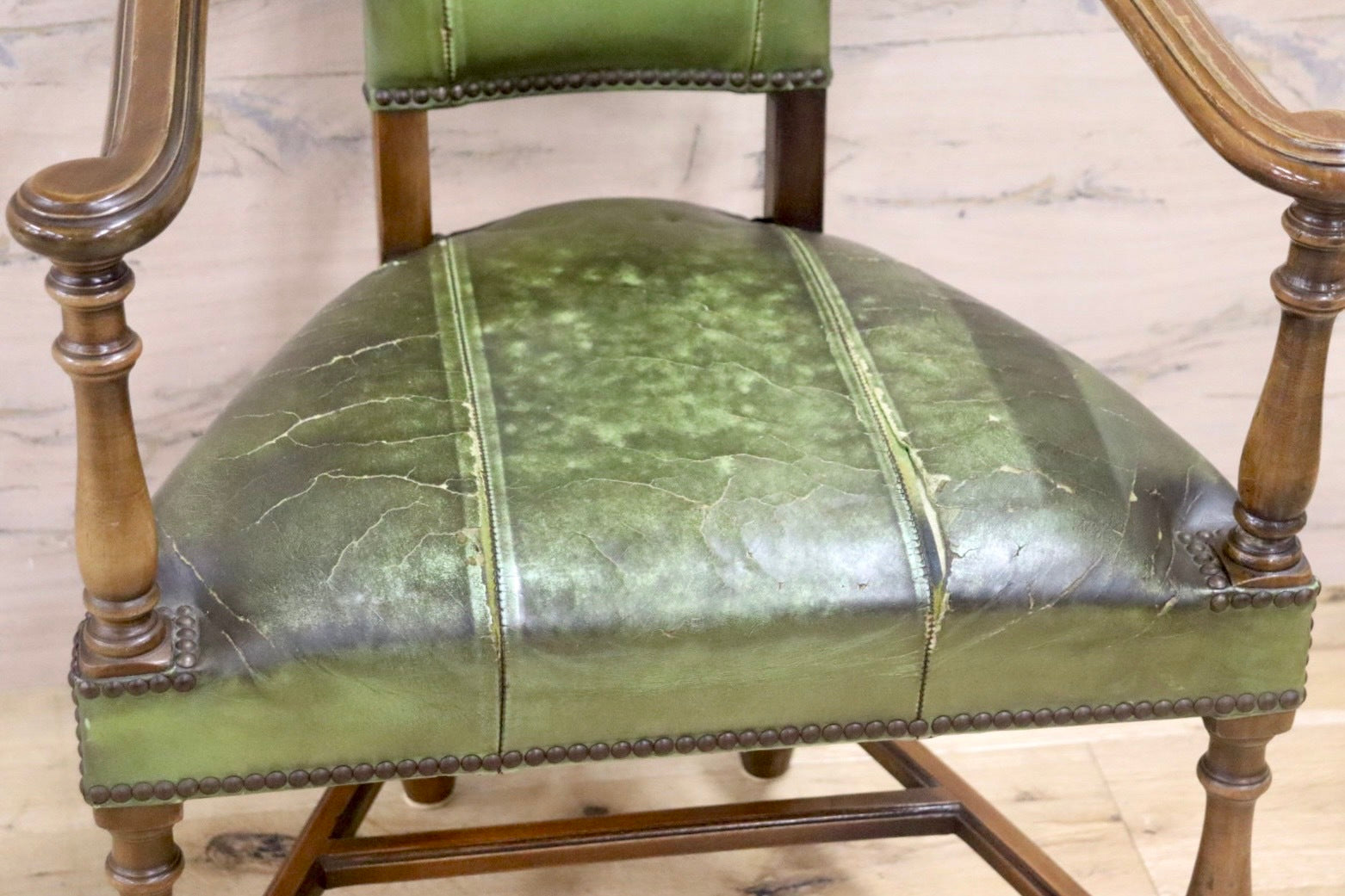 GMHO122D○VARO.S.A. VALENTI / バロッサバレンティ カクトワールチェア スペイン最高峰 ドールチェア 椅子 本革 定価21万 ヴィンテージ