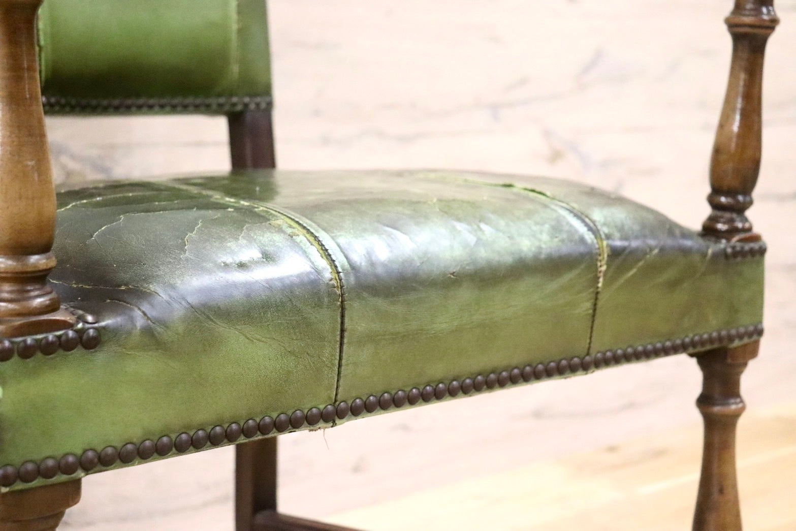 GMHO122D○VARO.S.A. VALENTI / バロッサバレンティ カクトワールチェア スペイン最高峰 ドールチェア 椅子 本革 定価21万 ヴィンテージ