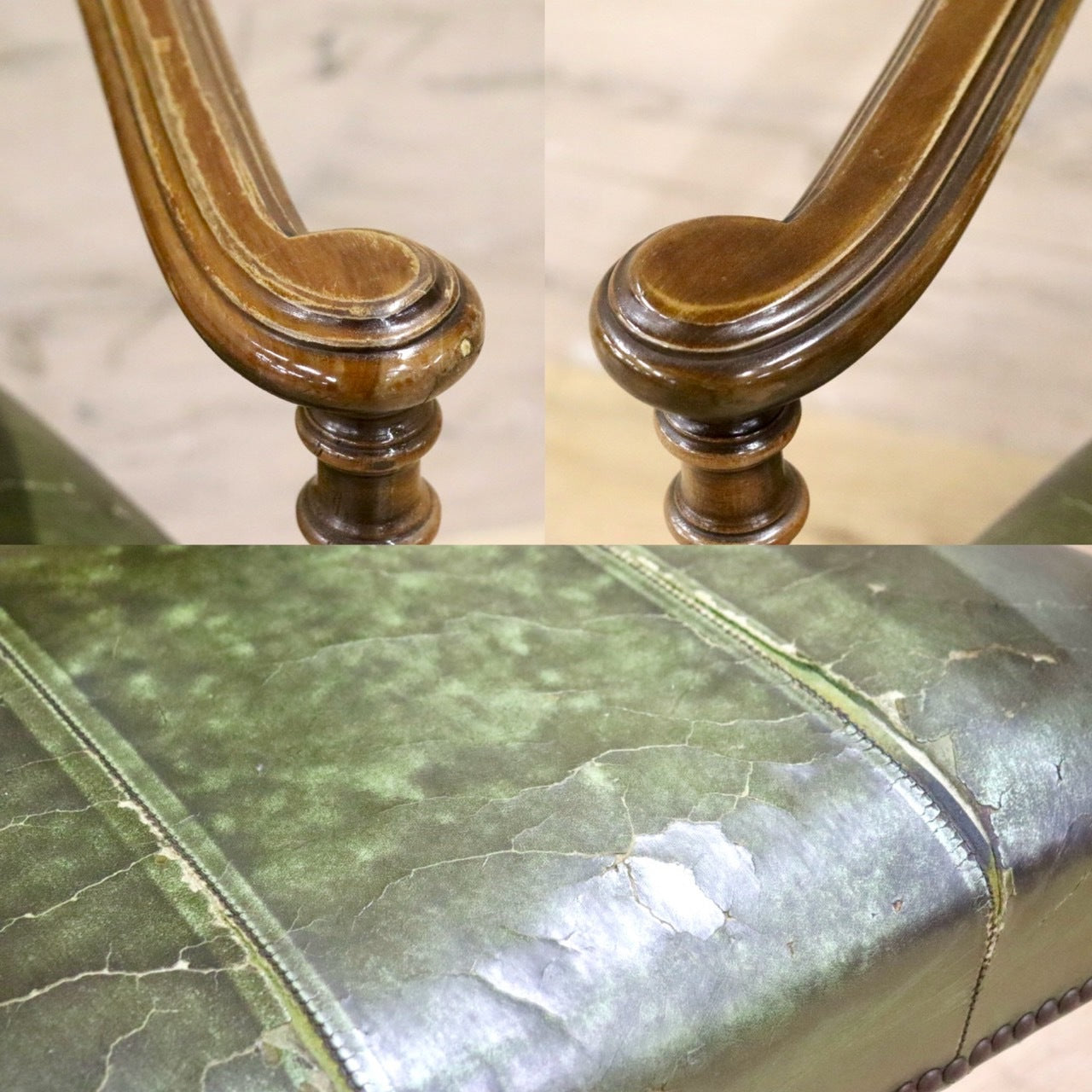 GMHO122D○VARO.S.A. VALENTI / バロッサバレンティ カクトワールチェア スペイン最高峰 ドールチェア 椅子 本革 定価21万 ヴィンテージ