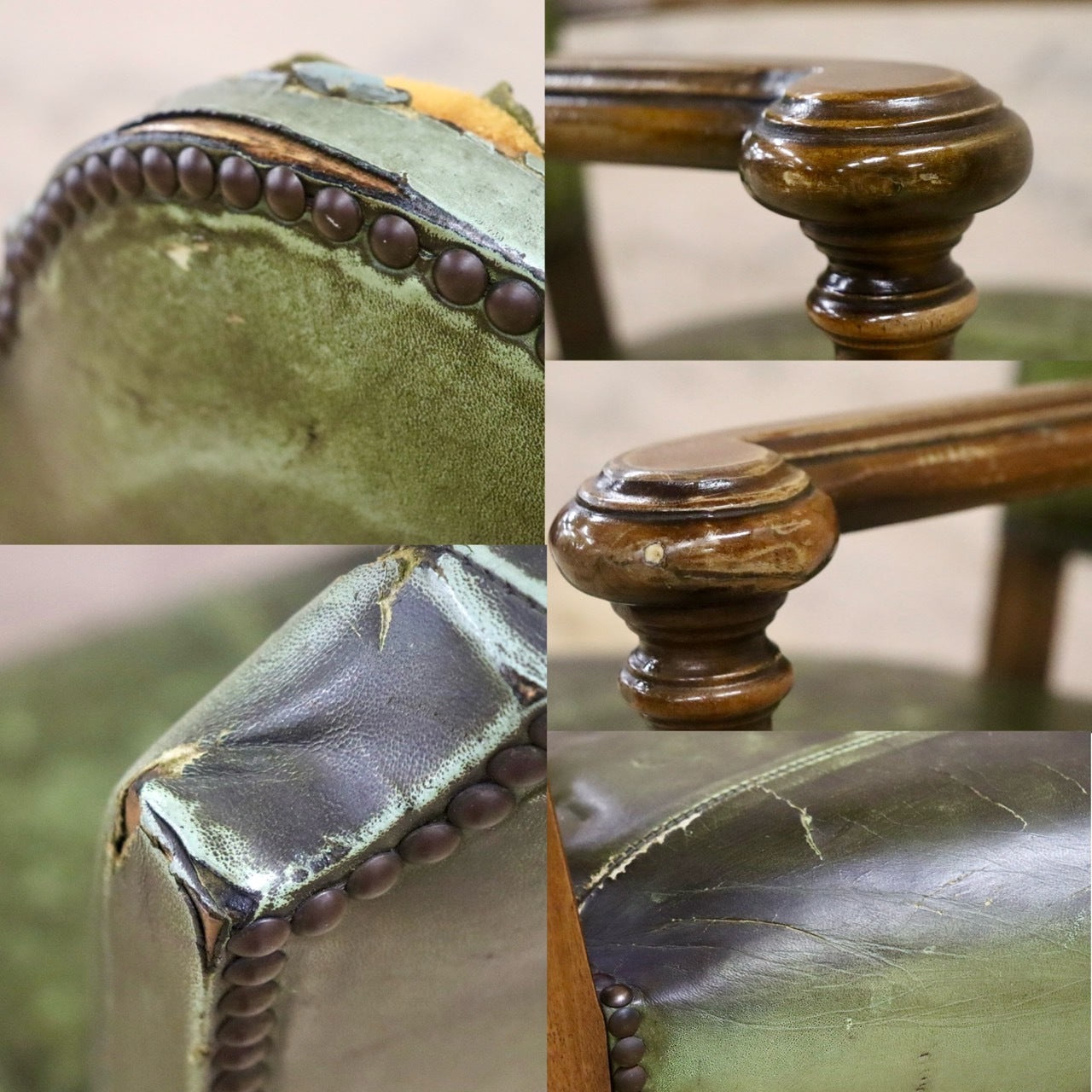 GMHO122D○VARO.S.A. VALENTI / バロッサバレンティ カクトワールチェア スペイン最高峰 ドールチェア 椅子 本革 定価21万 ヴィンテージ