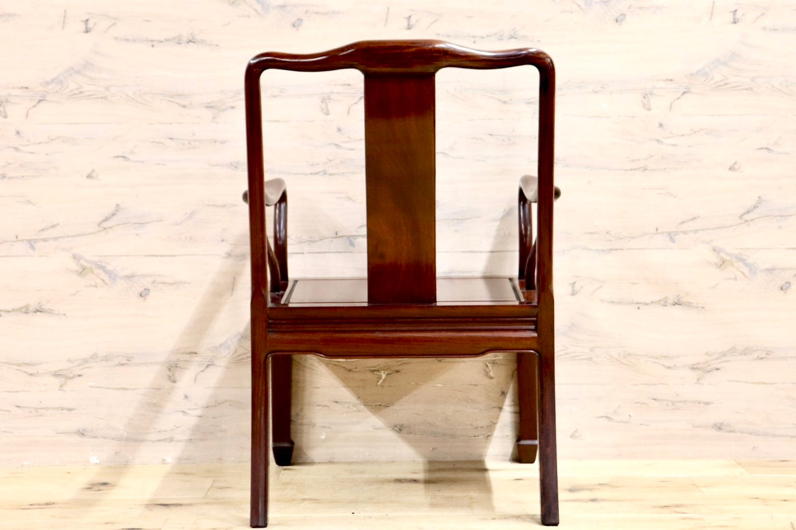 GMIK23D○唐木家具 ダイニングチェア 食卓椅子 アームチェア 花梨材 無垢 中国美術 高級家具 アジアン ヴィンテージ