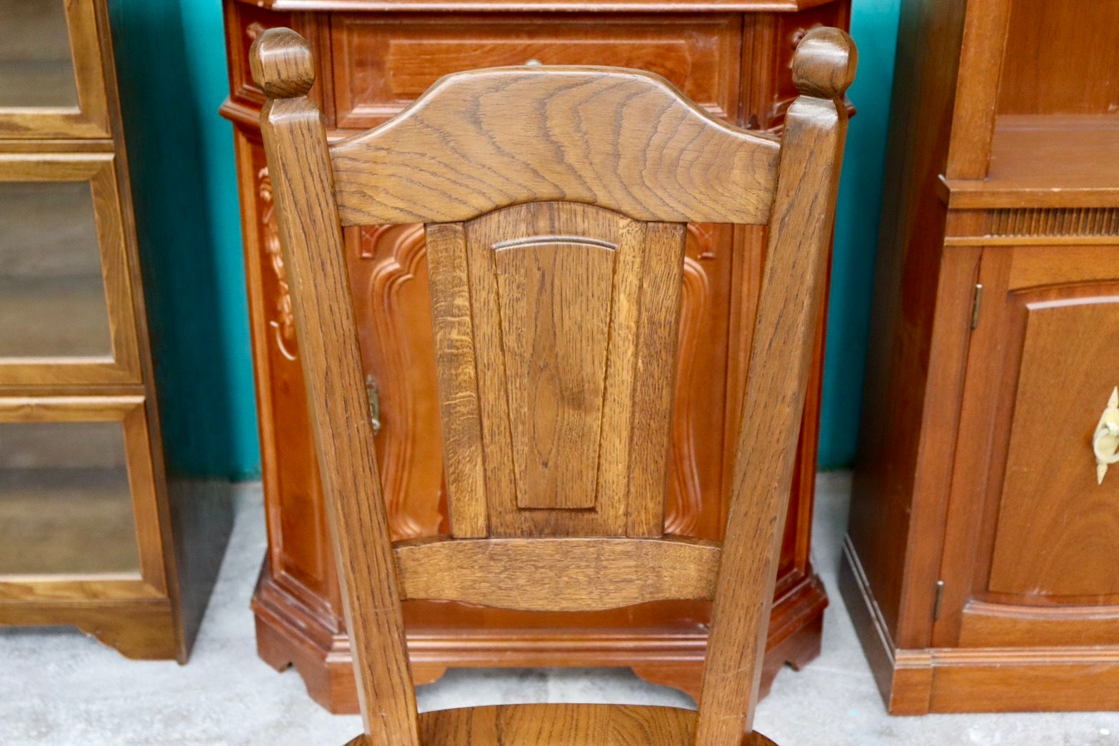 GMHS595B○オランダ製 ダッチカントリー ダイニングチェア 椅子 店舗什器 オーク無垢材 カントリー ヴィンテージ