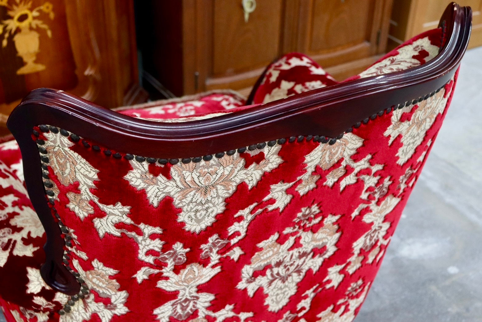 GMIH14A○イタリア製 金華山織 アームチェア 椅子 1人掛けソファ