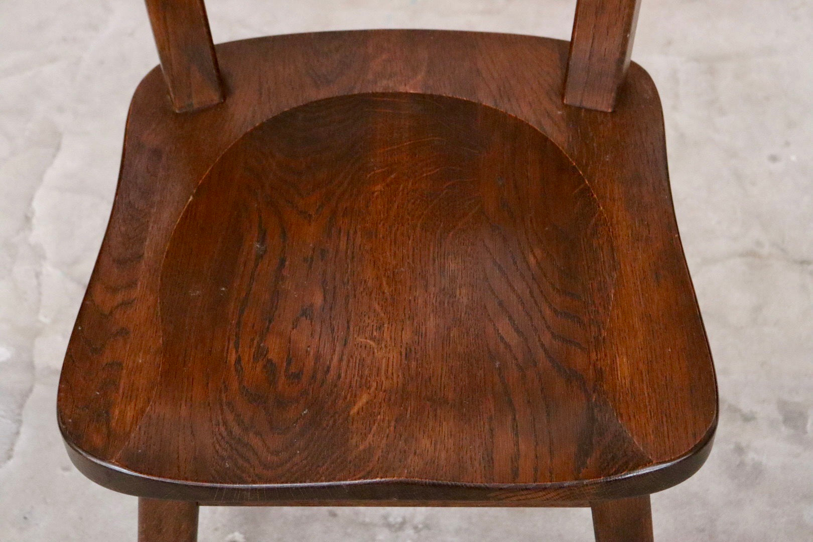 GMHS565D○オランダ製 ダッチカントリー ダイニングチェア 椅子 無垢 オーク材 民芸家具 堅牢 輸入家具 ヴィンテージ