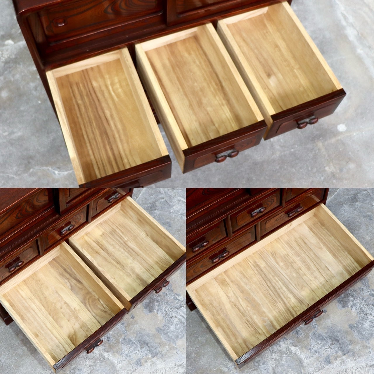 GMIS51○薬箱 小引き出し 収納家具 木製 昭和レトロ 小箪笥 時代箪笥 茶箪笥 小物入れ 和家具 欅材 アンティーク