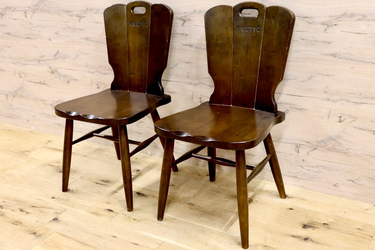 GMIH49A○karimoku / カリモク RUSTIC ルスティック 椅子 チェア 2脚セット ダイニングチェア ヴィンテージ 国産家具