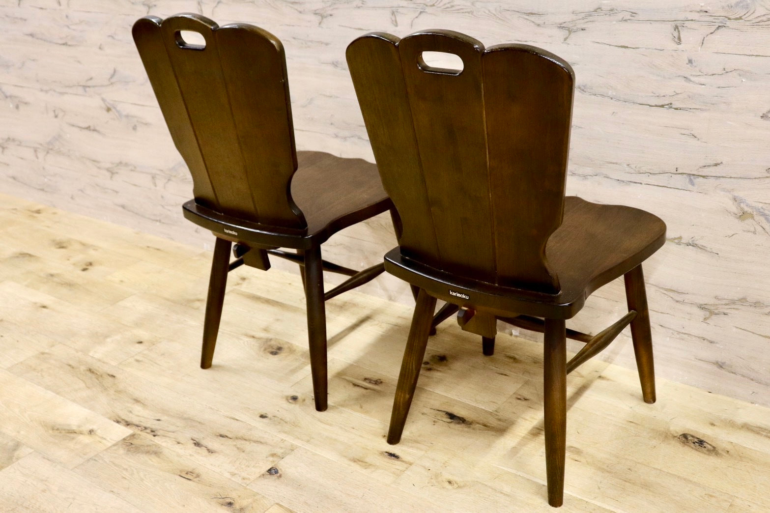 GMIH49A○karimoku / カリモク RUSTIC ルスティック 椅子 チェア 2脚セット ダイニングチェア ヴィンテージ 国産家具