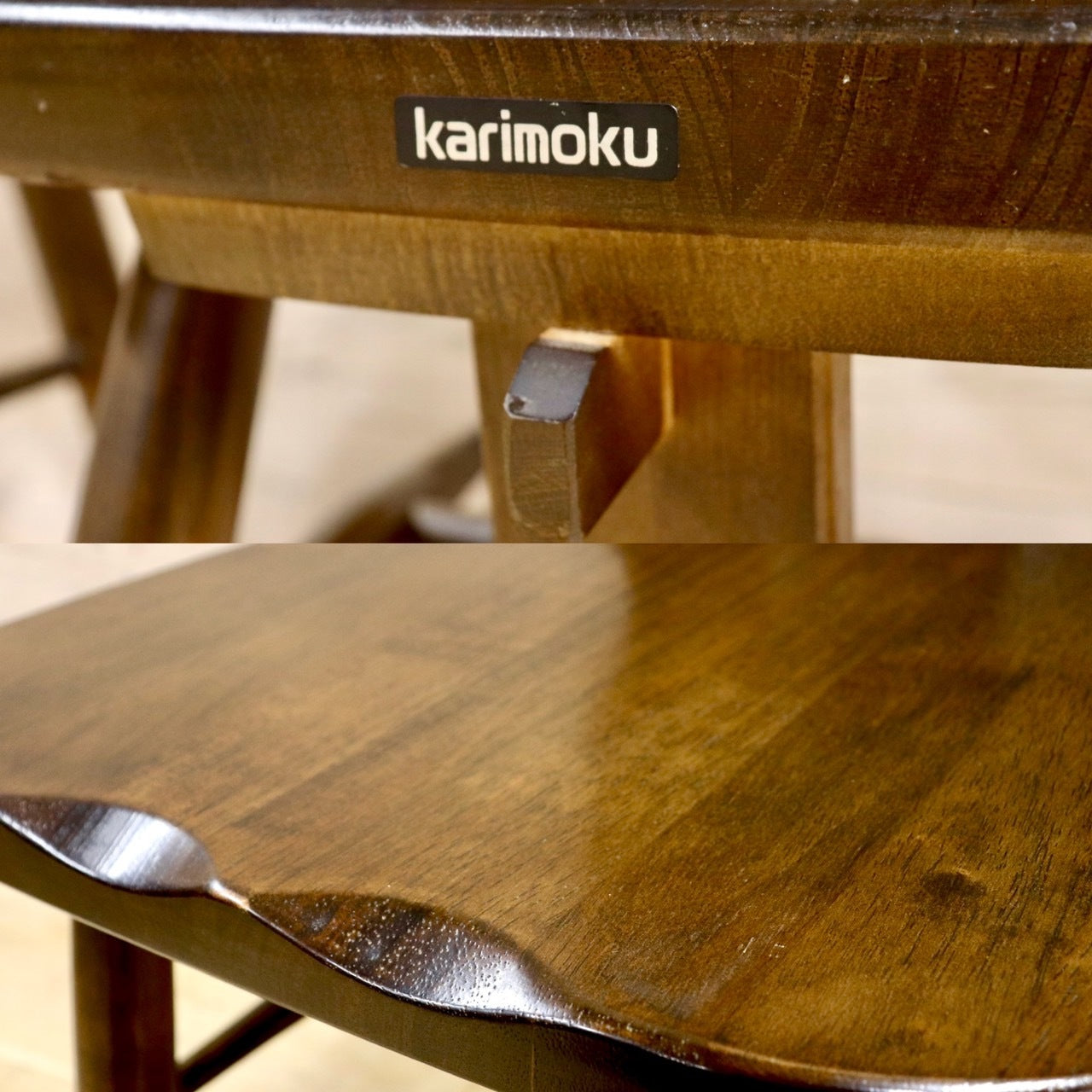 GMIH49A○karimoku / カリモク RUSTIC ルスティック 椅子 チェア 2脚セット ダイニングチェア ヴィンテージ 国産家具