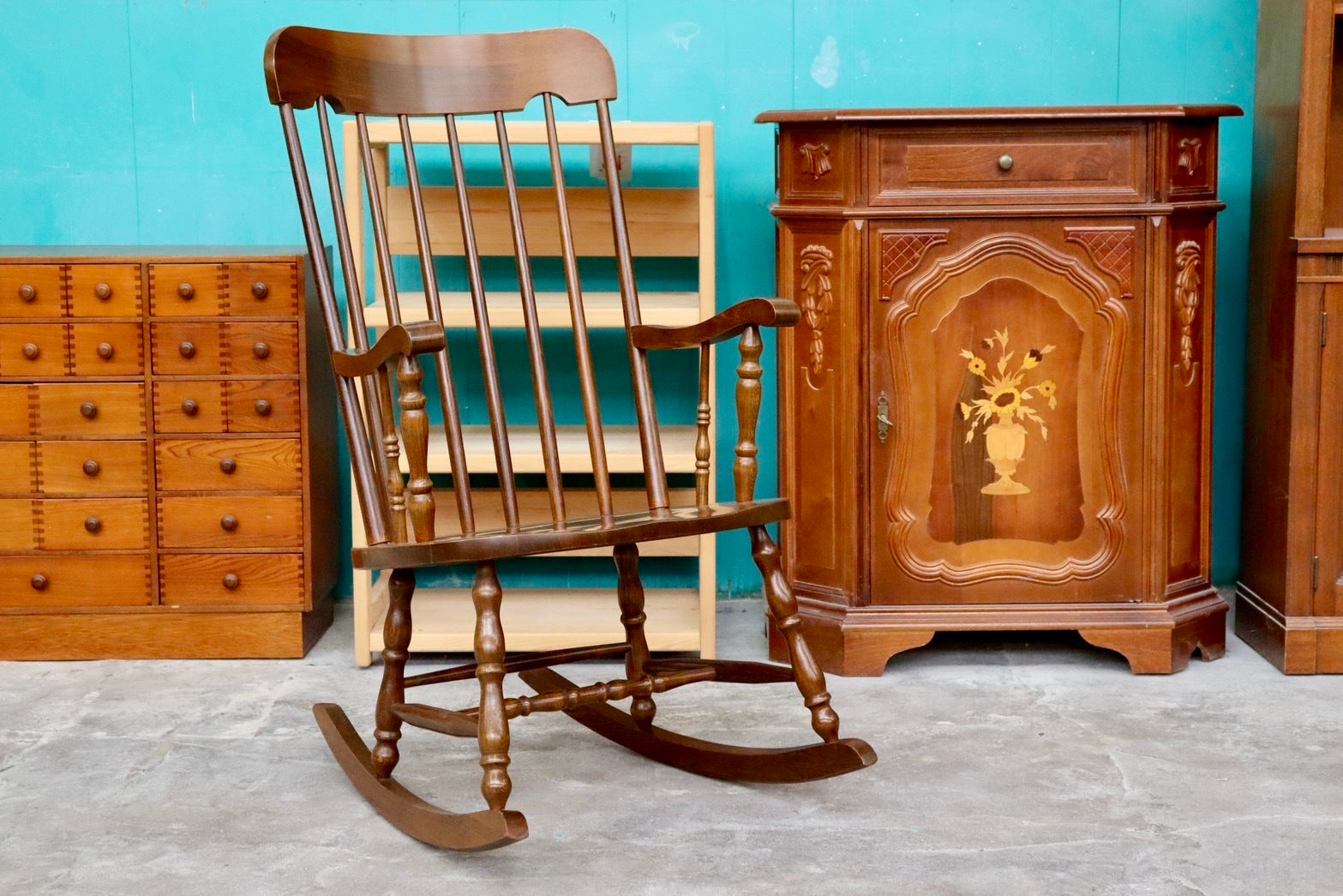 柏木工 かしわ ロッキングチェア 椅子 レトロ アンティーク 家具