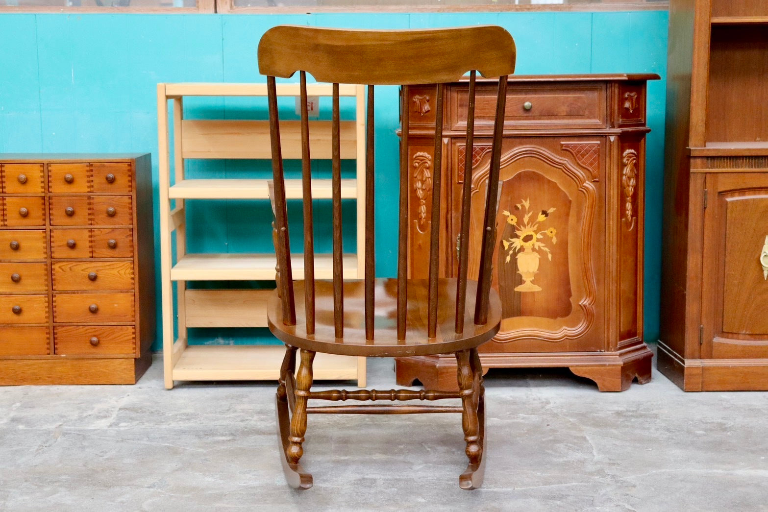 柏木工 ロッキングチェア 椅子 アンティーク 家具 かしわ アンティーク ロッキングチェア 柏木工 飛騨の家具 古家具 ブナ材