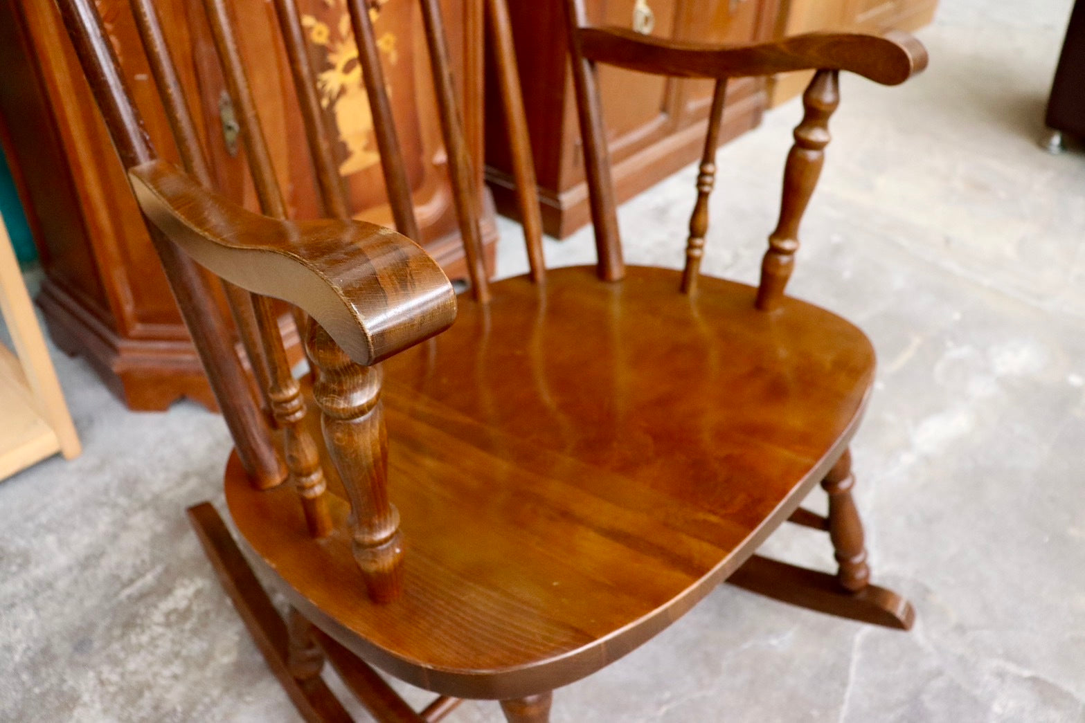 GMIK149○柏木工 / KASHIWA ロッキングチェア 揺り椅子 アーム