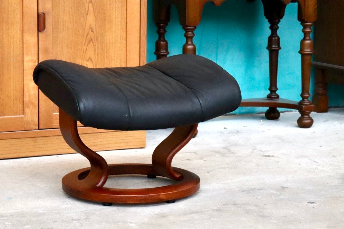 GMIK233B○EKORNES / エコーネス ストレスレス オットマン フットスツール 足置き 本革 ブラック 北欧 ノルウェー