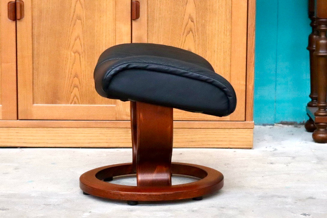 GMIK233B○EKORNES / エコーネス ストレスレス オットマン フットスツール 足置き 本革 ブラック 北欧 ノルウェー