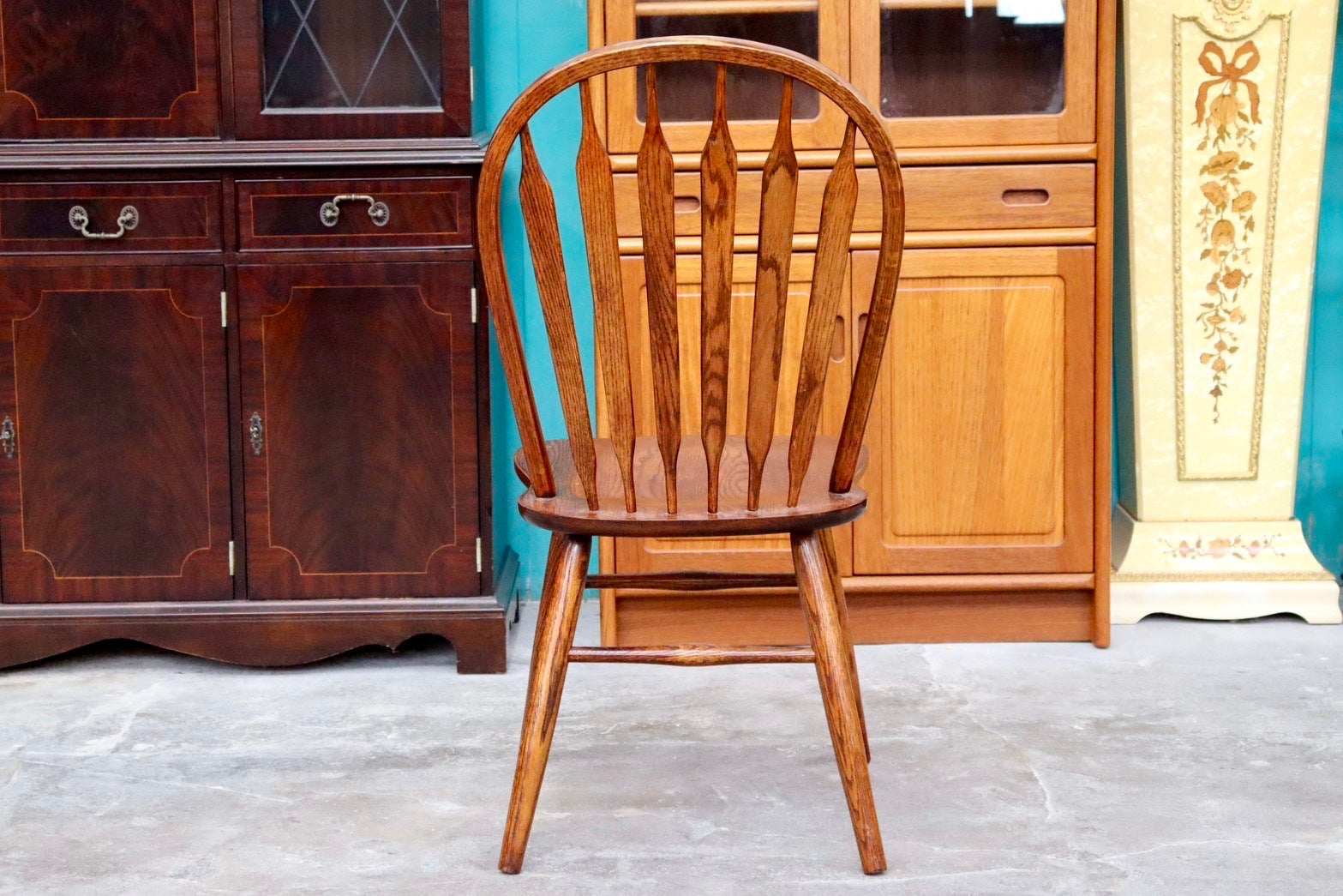 ウィンザーチェア　ダイニングチェア　木製チェア　アンティーク　1脚 東谷 ウィンザーチェア アンティーク風 チェア 木製椅子 天然木