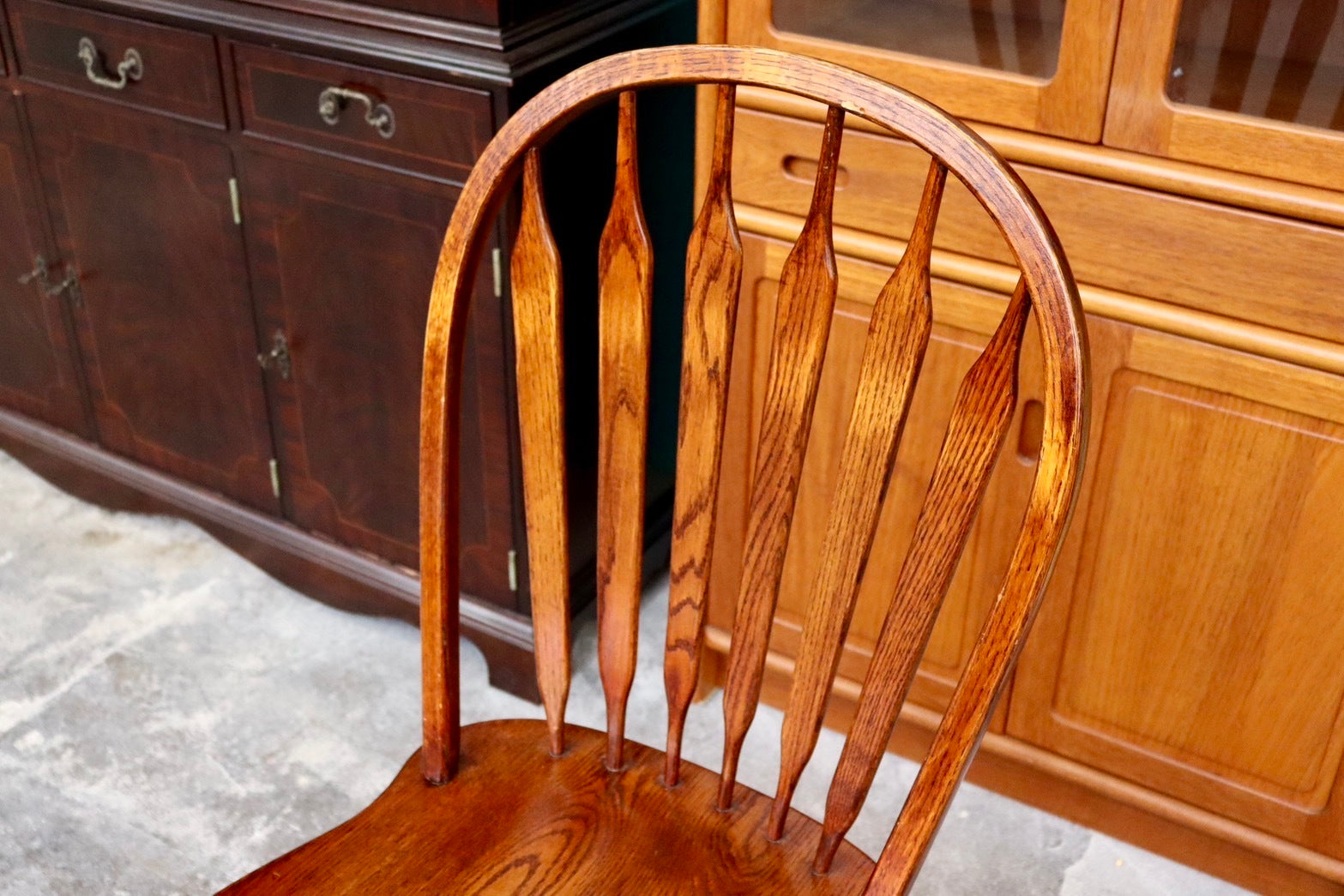 GMIK318A○Shin Lee / シンリー ダイニングチェア 椅子 ハイバック ウィンザーチェア カントリー アンティーク IDC大塚家具