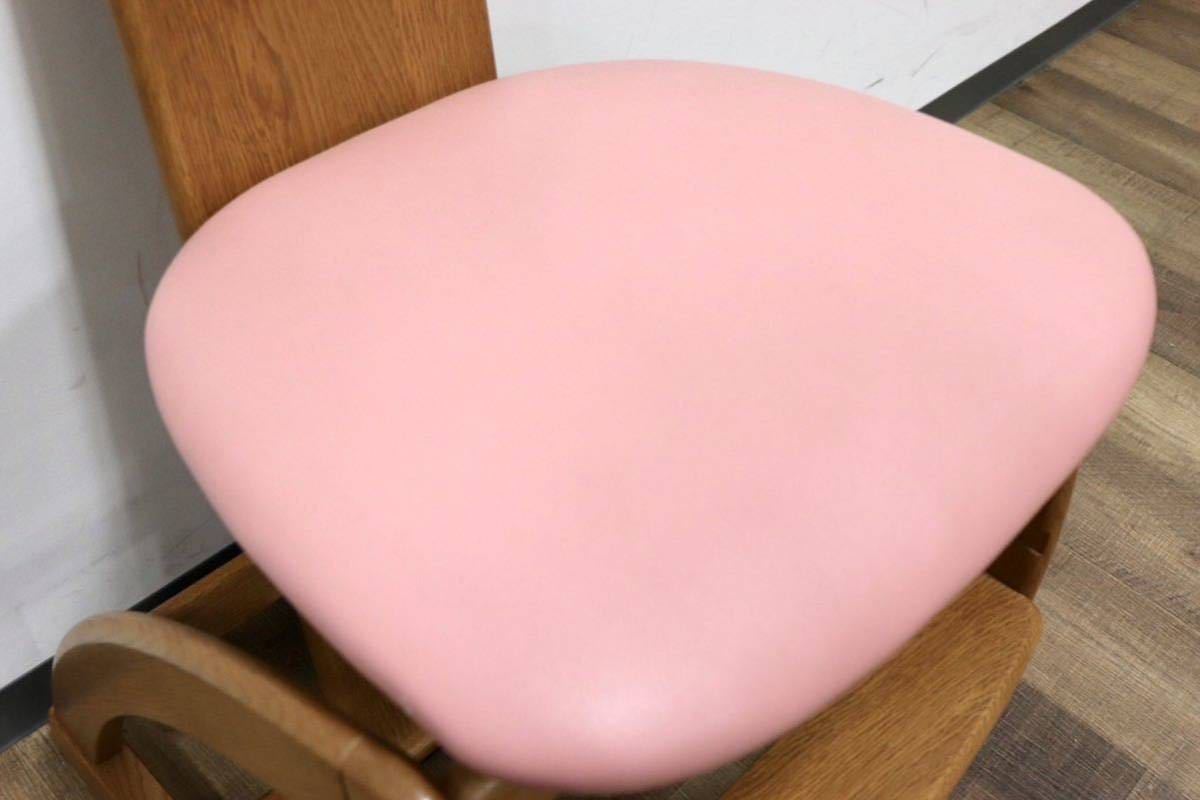 GMGK39○karimoku / カリモク キッズチェア 学習椅子 デスクチェア 椅子 高さ調整機能 ピンク 北欧スタイル 国産家具