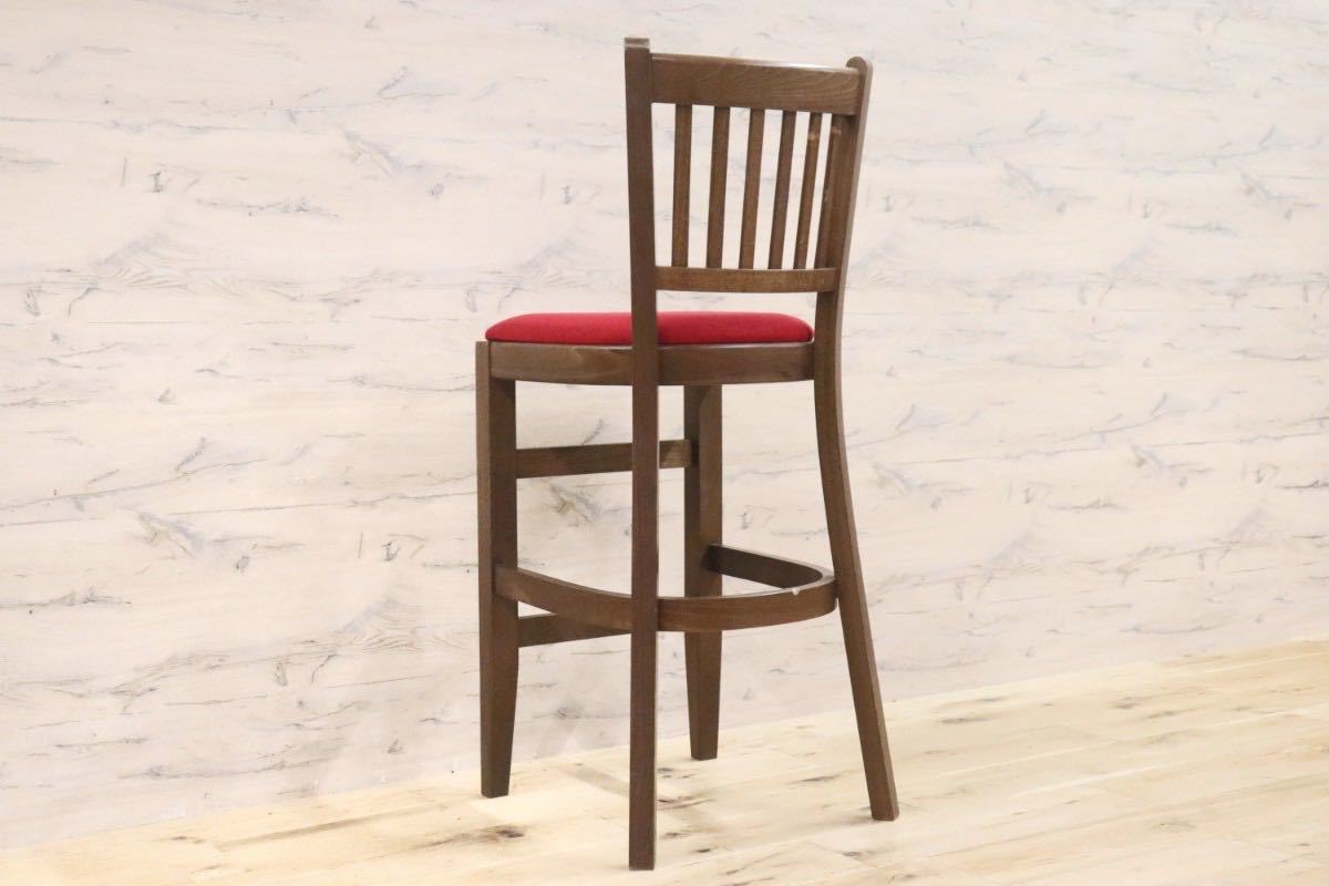 GMGH254A○相合家具製作所 カウンターチェア ハイチェア ウィンザーチェア 椅子 木製フレーム ファブリック チェコ製 レトロ