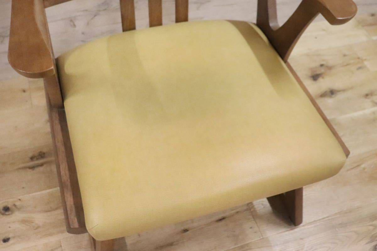 GMGK110B○maruni / マルニ 回転アームチェア 椅子 ダイニングチェア 食卓椅子 リビング 合皮 ナチュラル 和モダン