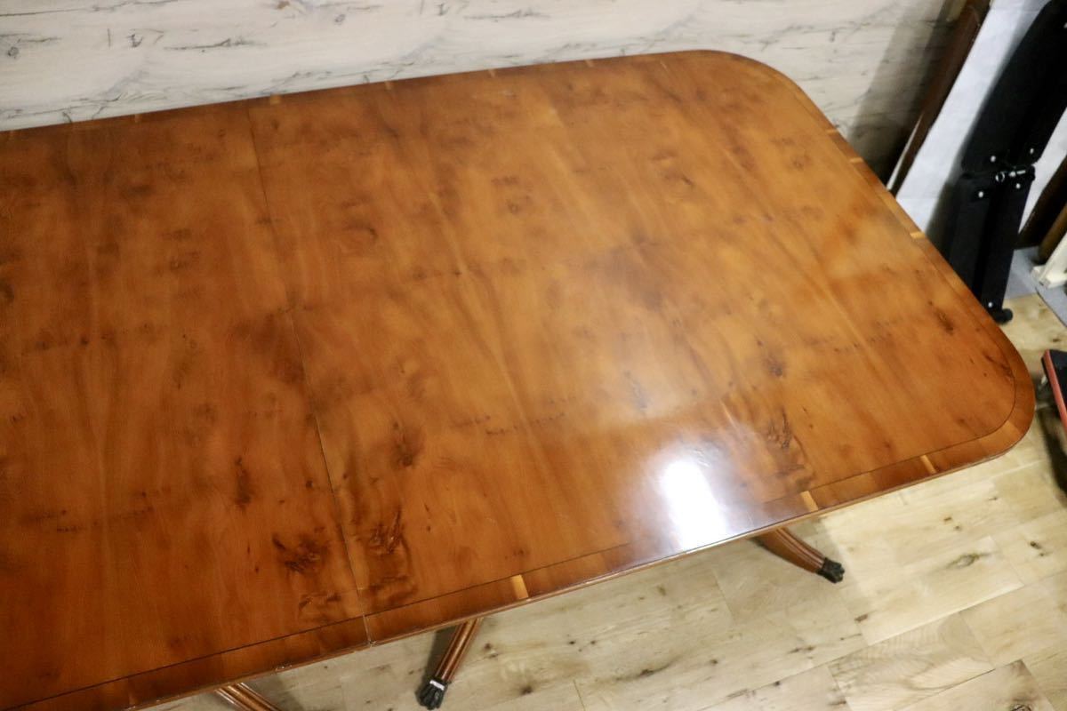 GMGK181○イギリス製 ダイニングテーブル 食卓テーブル クラシック ヨーロピアン アンティーク 大型テーブル ※配送条件有り