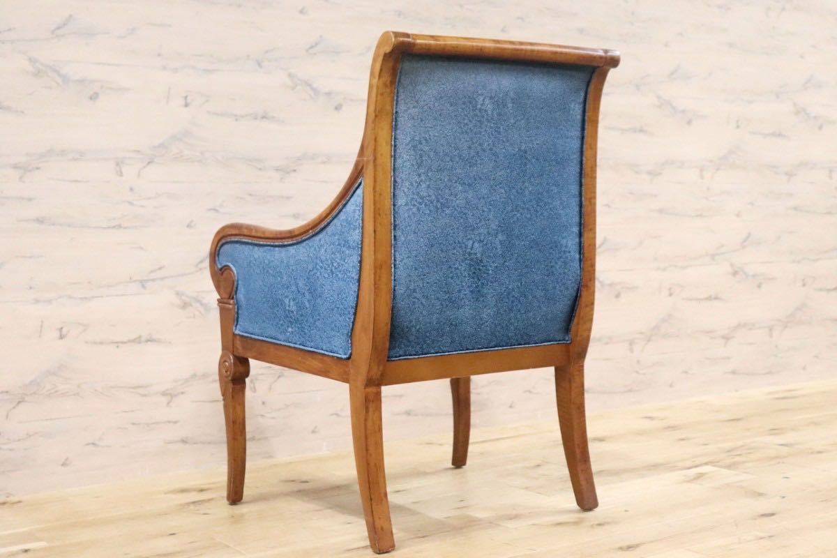 英国アンティーク木製タブチェア/ラウンジソファ/肘掛け椅子/イス(80-350)