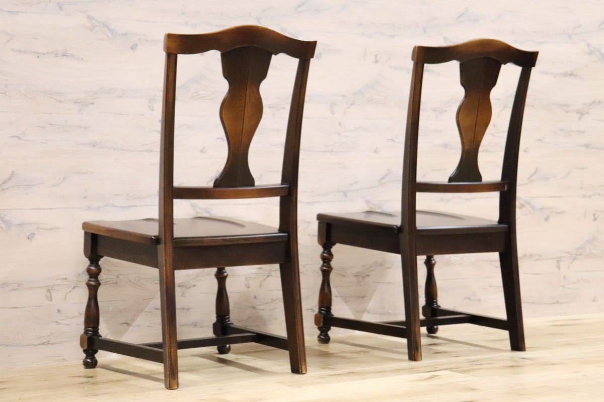 GMGK427B○静岡家具 ダイニングチェア 椅子 2脚セット クラシック モダン カントリー カフェ 古民家 木製