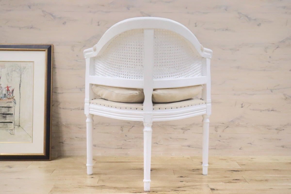 GMGT99A○シャビーシック ラウンジチェア ダイニングチェア クラシカル ファブリック フェザークッション 検）カントリーコーナー