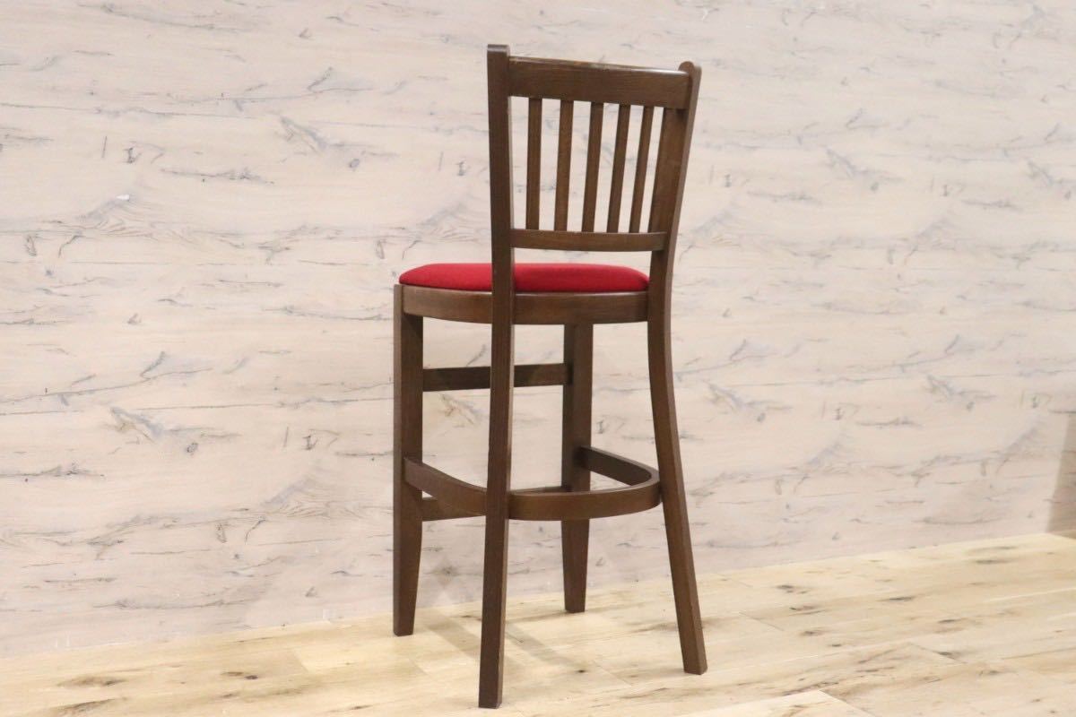 GMGH254B○相合家具製作所 カウンターチェア ハイチェア ウィンザーチェア 椅子 木製フレーム ファブリック チェコ製 レトロ
