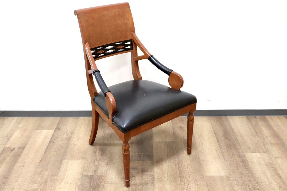 約実寸サイズGMGN162F○イタリア製 クラシック モダン ダイニングチェア 椅子 セミ