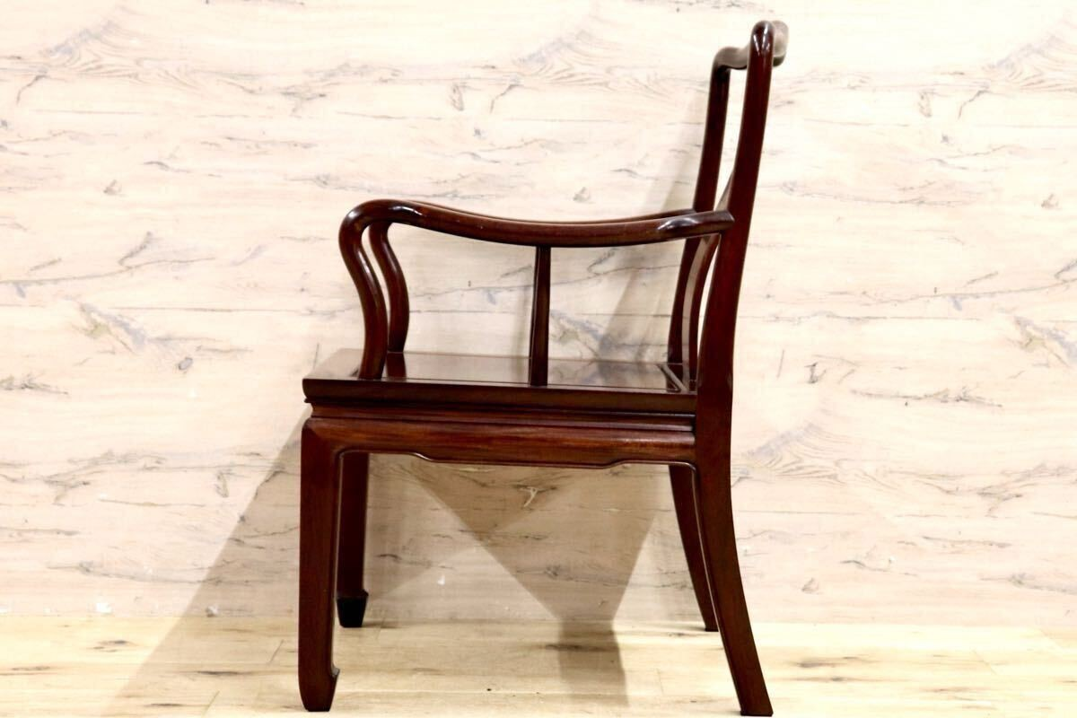 GMIK23D○唐木家具 ダイニングチェア 食卓椅子 アームチェア 花梨材