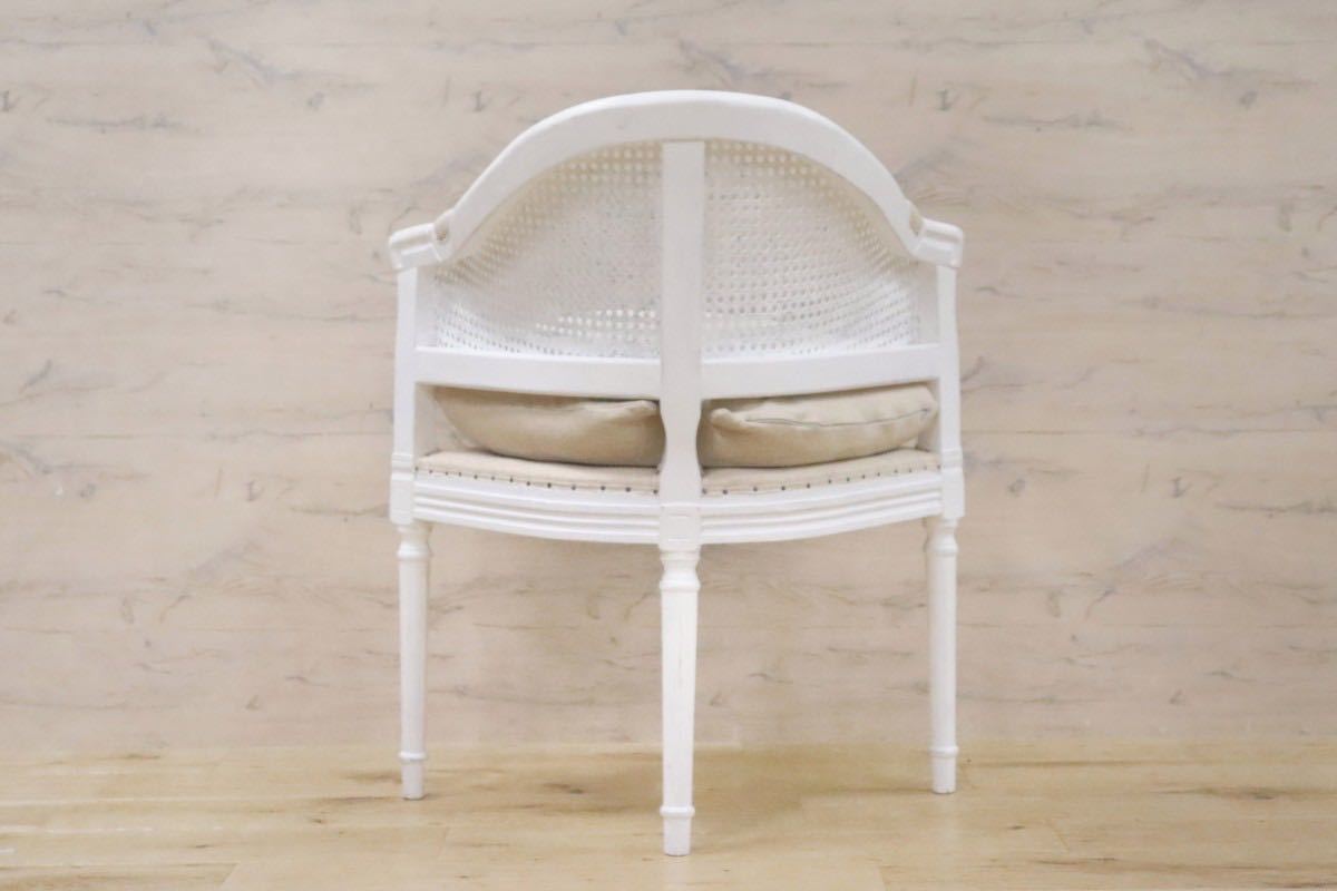 GMGT99○シャビーシック ラウンジチェア ダイニングチェア クラシカル ファブリック フェザークッション 検）カントリーコーナー