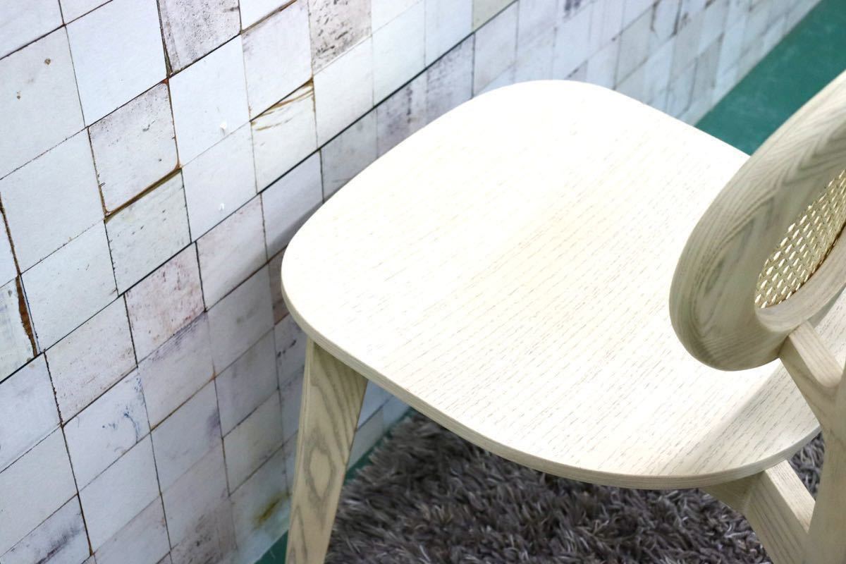 GMGT135A○FUJIEI / 藤栄 RAMUU Chair ラムーチェア ラタン 天然木 ダイニングチェア 食卓椅子 北欧スタイル 展示品