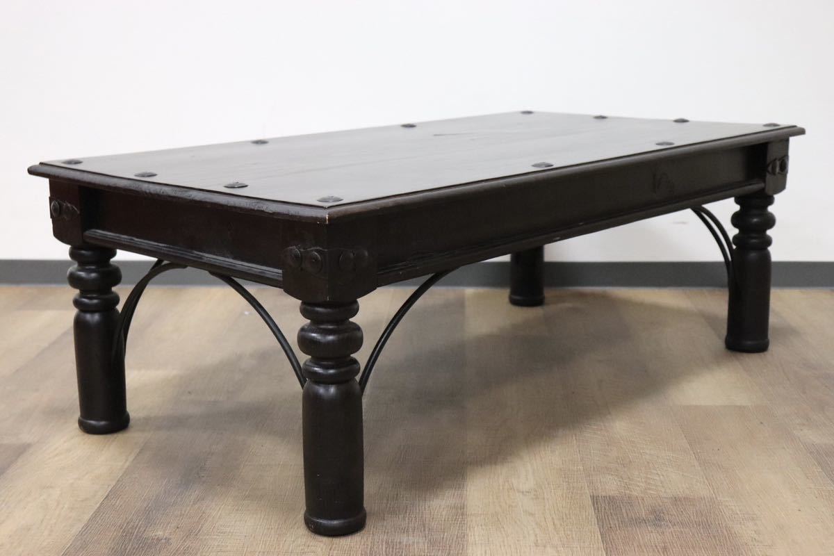 GMGN283○メキシコ製 パイン古材 センターテーブル ローテーブル  