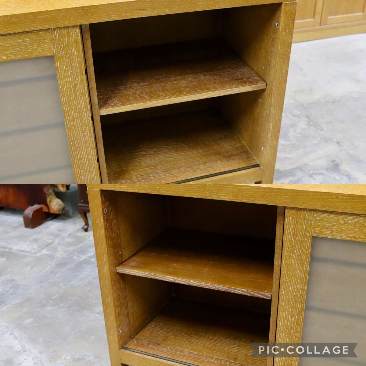 GMIK703○Crate & Barrel / クレートアンドバレル 最高級 サイドボード リビングボード キッチンボード オーク材 アメリカ モダン