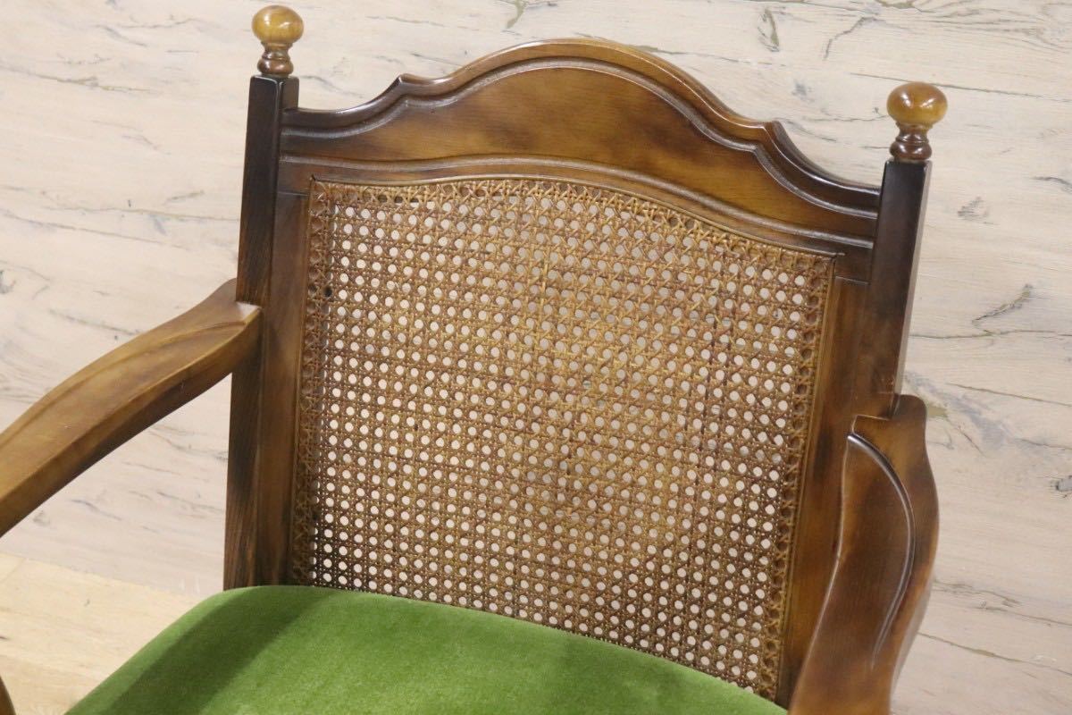 GMGN356B○karimoku / カリモク オールドカリモク コロニアル ラウンジチェア 椅子 シングルソファ ファブリック ベロア 木製フレーム